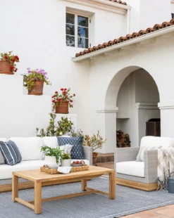 Berdine Teak Outdoor Coffee Table -Evergreen Furniture Store Berdine