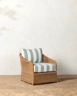 Haviland Outdoor Lounge Chair With Striped Cushions -Evergreen Furniture Store HavilandOutdoorDiningChairwithStripedCushions MFRN2424 RTN OS MAIN