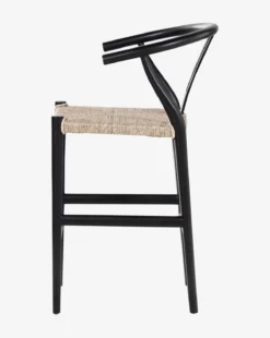 Jasper Indoor/Outdoor Stool -Evergreen Furniture Store JasperStool MFRN0717 BLK CS D2