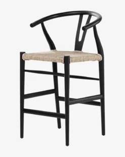 Jasper Indoor/Outdoor Stool -Evergreen Furniture Store JasperStool MFRN0717 BLK CS D3