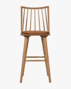 Madison Stool -Evergreen Furniture Store MadisonBarStoolSandyOak Leather2