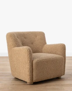 Magda Teddy Bear Boucle Lounge Chair -Evergreen Furniture Store MagdaLoungeChair MFRN2243 LTE OS D1