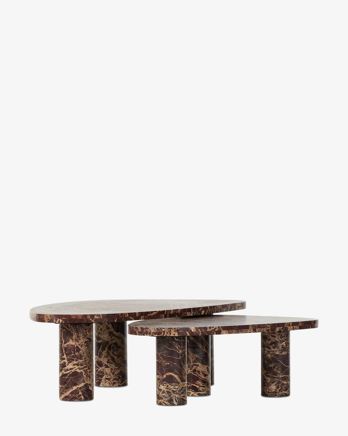 Merlot Marble Coffee Table (Set Of 2) 1 Merlot Marble Coffee Table (Set Of 2)