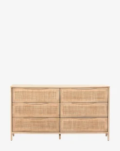 Summer 6-Drawer Dresser 19 Summer 6-Drawer Dresser -Evergreen Furniture Store Summer6 DrawerDresser MFRN1614 NAT OS MAIN T