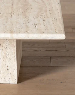 Travertine Coffee Table -Evergreen Furniture Store TravertineCoffeeTable MFRN1819 TRV OS D1