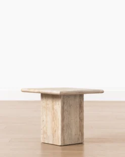 Travertine Side Table 8 Travertine Side Table -Evergreen Furniture Store TravertineSideTable MFRN1532 NAT OS D1 T