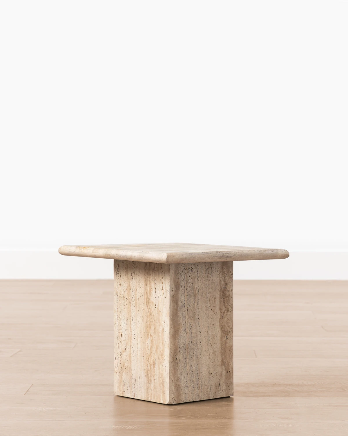 Travertine Side Table 4 Travertine Side Table - Image 4