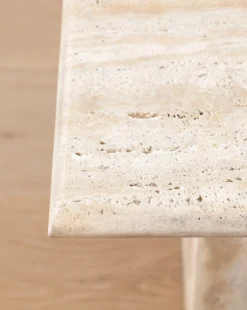 Travertine Side Table 9 Travertine Side Table -Evergreen Furniture Store TravertineSideTable MFRN1532 NAT OS D2 T