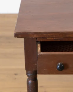 Vintage Dark Wooden Side Table -Evergreen Furniture Store VintageDarkWoodenSideTable MFRN2115 WDN OS D2