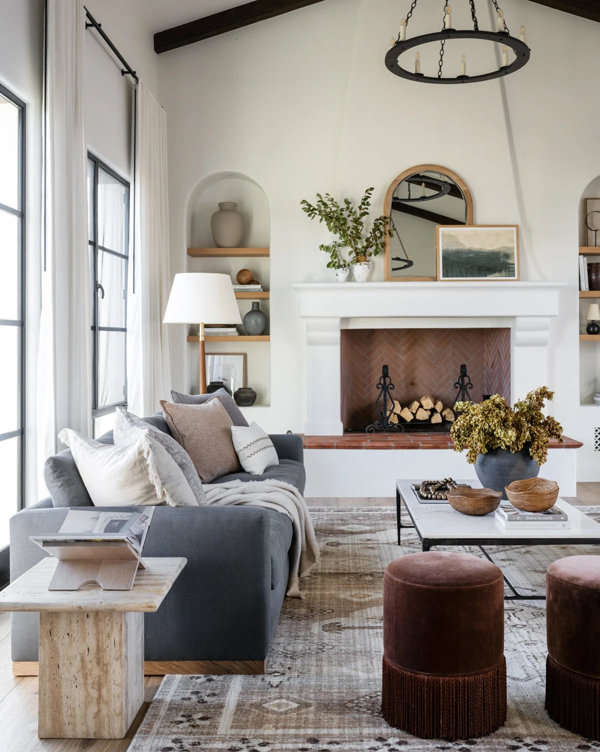 Travertine Side Table 3 Travertine Side Table - Image 3